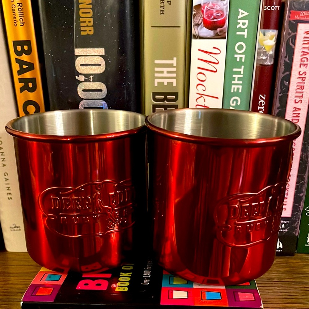 Ruby Red Mule Mugs. Deep eddy vodka(set of 2)